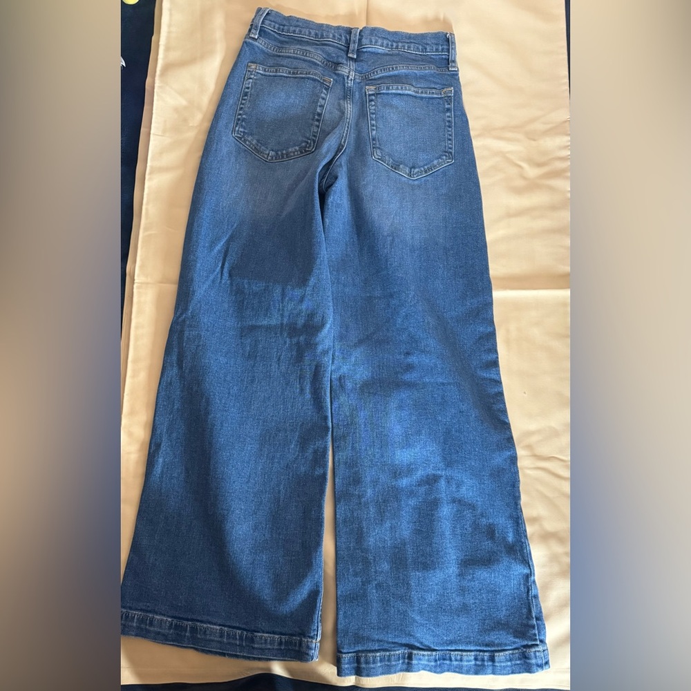 GAP Blue Wide Leg Flare Jeans Size 27/4 Short - Picture 4 of 4
